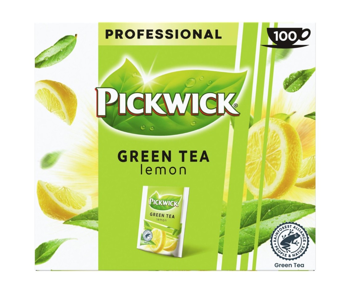 Pickwick Theezakjes Groen Orig. Lemon Envelop 100x2gr